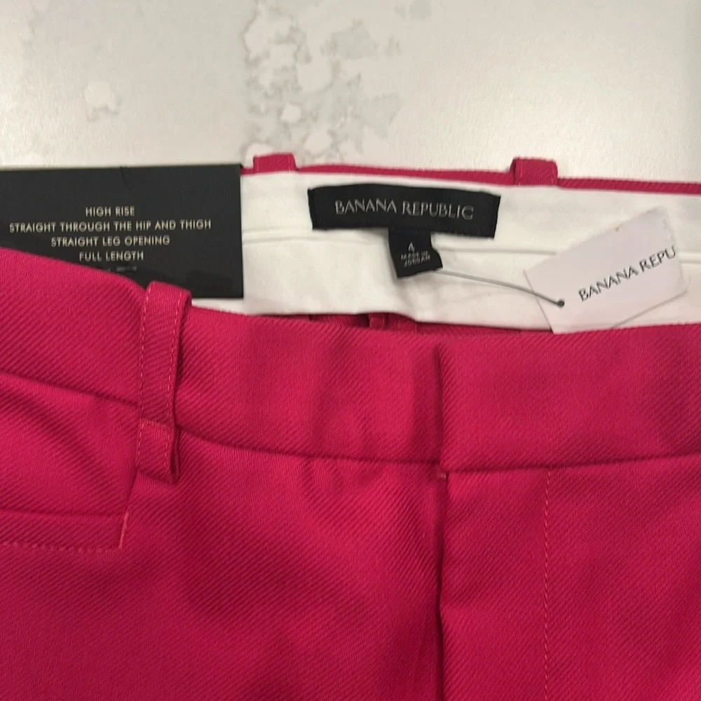 Banana Republic High-Rise Straight Pants - Pink - Picture 2 of 10